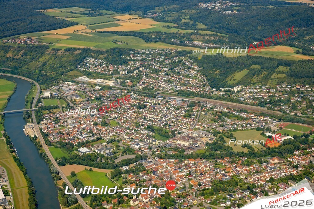 Das Luftbild zeigt : Neckarelz Mosbach - Die Luftaufnahme wurde 2024 vom UL-Flugzeug aus erstellt ( keine Drohne ) - Hochauflösende Luftaufnahme - Für grossformatige Ausdrucke geeignet. Die Geschenkidee !Mit Lizenz und Bildrechte bestellbar