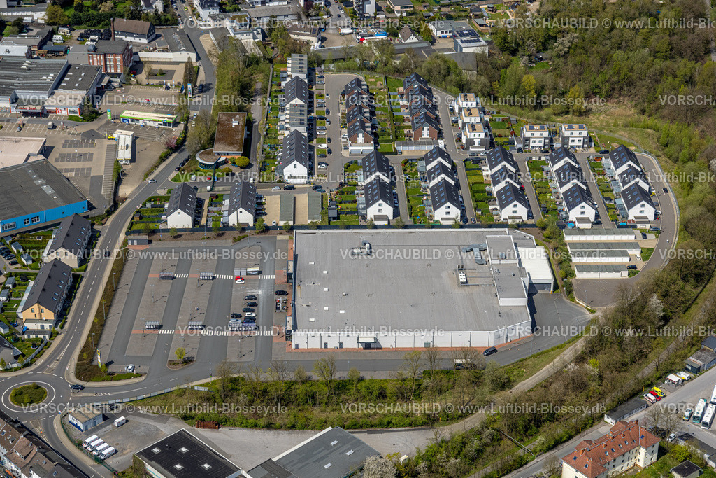 Velbert230407387 | Luftbild, Edeka Hundrieser Supermarkt, Neubau Wohnsiedlung Winkelstraße, Velbert, Ruhrgebiet, Nordrhein-Westfalen, Deutschland