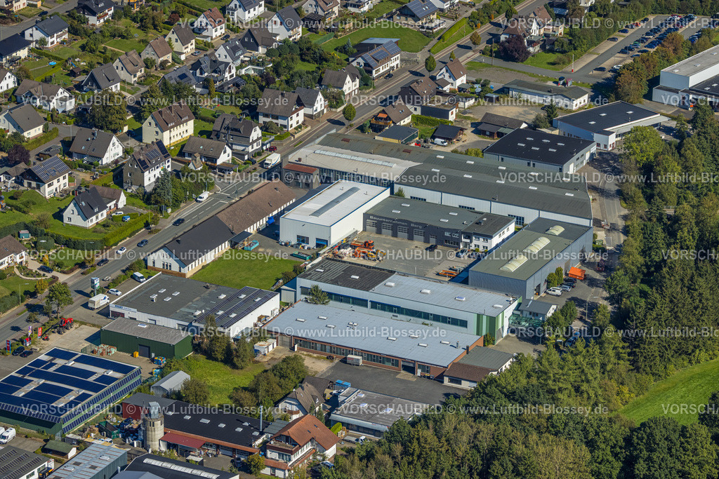 Lennestadt230909608Elspe | Luftbild, Gewerbegebiet an der Bundesstraße B55, Elspe, Lennestadt, Sauerland, Nordrhein-Westfalen, Deutschland