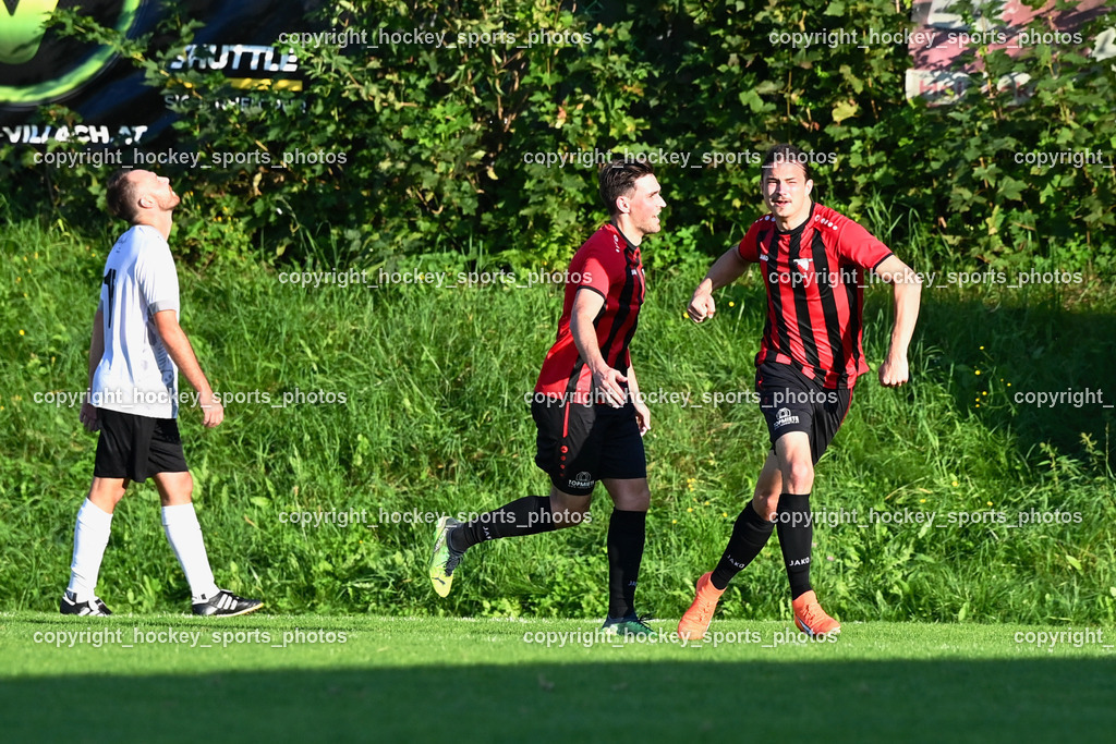 SC Magdalen vs. ATUS Nötsch 13.8.2023 | Jubel ATUS Nötsch Mannschaft, #5 Marko Dardic, #31 Jernej Schwarzmann