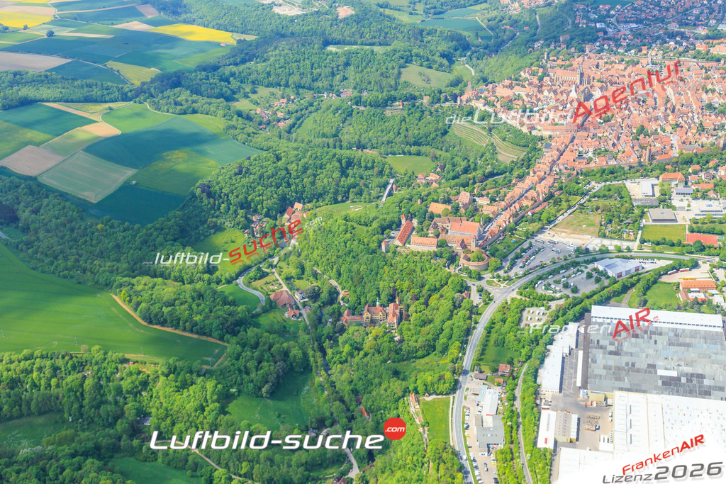 Luftbild von  Rothenburg-tauber - Luftaufnahme wurde 2015 von https://frankenair.de mittels Flugzeug (keine Drohne) erstellt - die Geschenkidee
