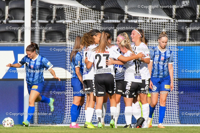 AUT, 1. Linz AG Derby, LASK Frauen vs SPG Union Kleinmuenchen/FC Blau Weiss Linz Frauen | 23.07.2023, Raiffeisen Arena Linz, AUT, 1. Linz AG Derby, LASK Frauen vs SPG Union Kleinmuenchen/FC Blau Weiss Linz Frauen, im Bild Jubel Spielerinnen Lask Frauen (Lask)



// 1. Linz AG Derby, LASK Women vs SPG Union Kleinmuenchen/FC Blau Weiss Linz Women in Linz, Austria on 2023/07/23
