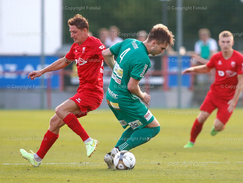 A_LUI_170824_0001 | SPORT FUSSBALL REGIONALLIGA MITTE  ASKOE OEDT -UVB VOECKLAMARKT  17.08.2024  IM BILD: PIPPO FRUEHWIRTH   (OEDT) UND DANIEL POINTNER (VOECKLAMARKT)) FOTO:  FOTOLUI