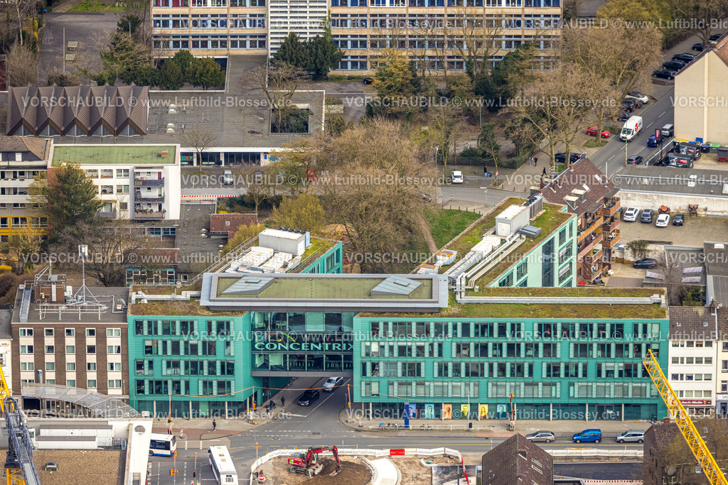 Duisburg230301883 | Luftbild, Großbaustelle Hauptbahnhof, Vorplatz Ost, Concentrix Bürogebäude, Dellviertel, Duisburg, Ruhrgebiet, Nordrhein-Westfalen, Deutschland
