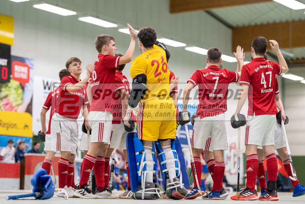 SFE_20230305_0026 | Deutsche Meisterschaft Männliche U16 Halle 2023 am 05.03.2023 in Köln (KTHC Stadion Rot-Weiss Köln Tennis and Hockey Club), Photo: Stephan Fehrmann 2022 (Sports-Gallery)