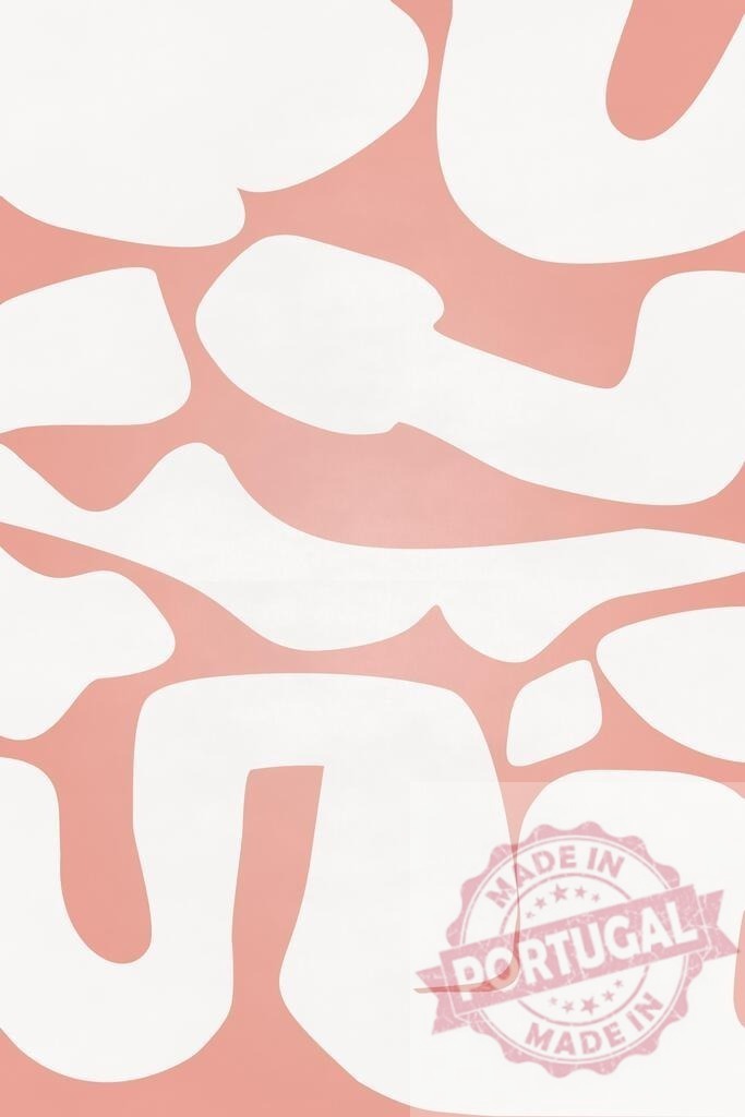 Abstract organic shapes pattern in pastel pink color | Soft white organic shapes forming an abstract pattern on a blush pink background - Realized with Pictrs.com