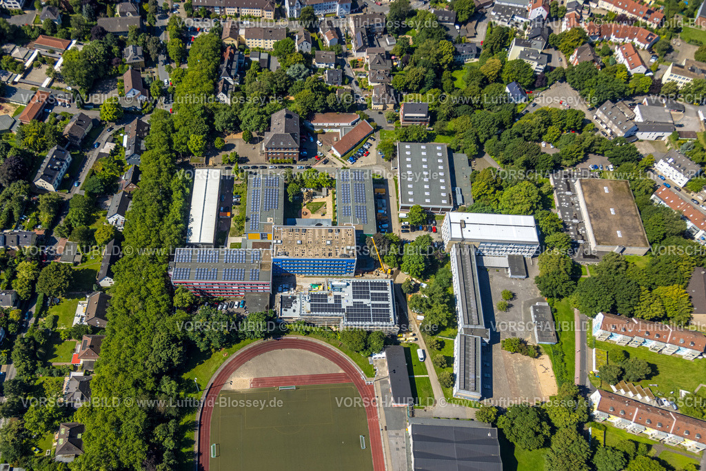 Witten230800464 | Luftbild, Schulzentrum Husemannstraße, Berufskolleg, Otto-Schott-Realschule, Witten, Ruhrgebiet, Nordrhein-Westfalen, Deutschland