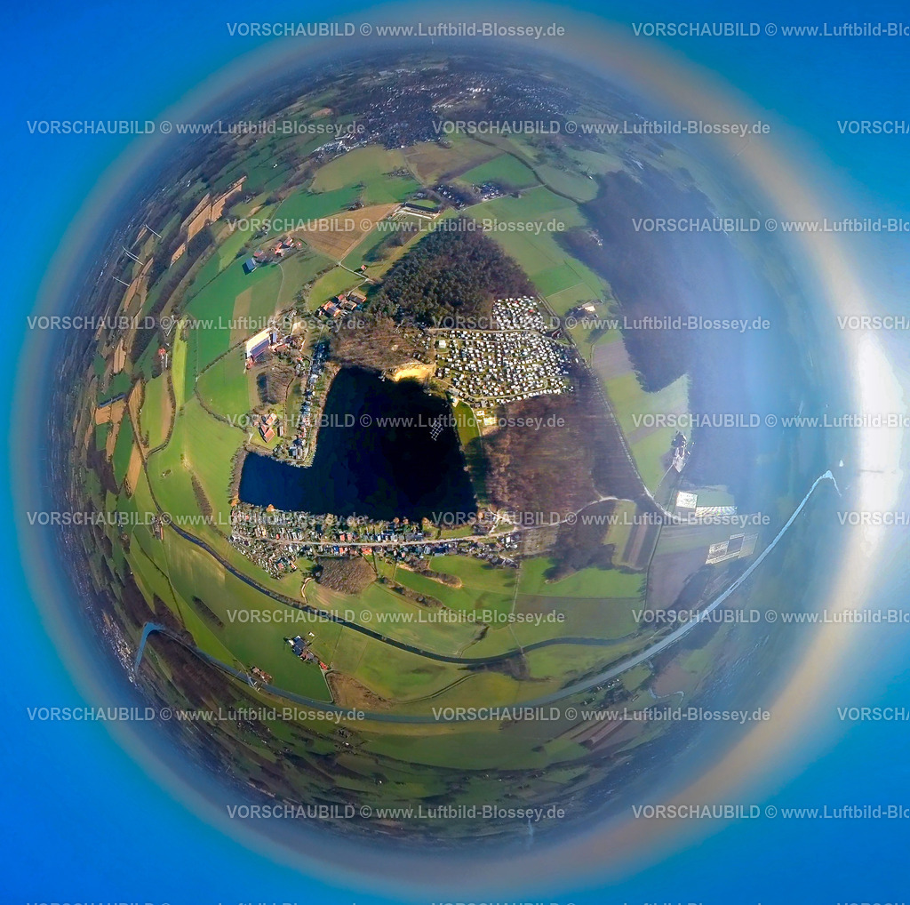 Selm230290019_TenscherSee | Luftbild, Übersicht,Fischaugenbild,  Ternsche, Selm, Ruhrgebiet, Nordrhein-Westfalen, Deutschland