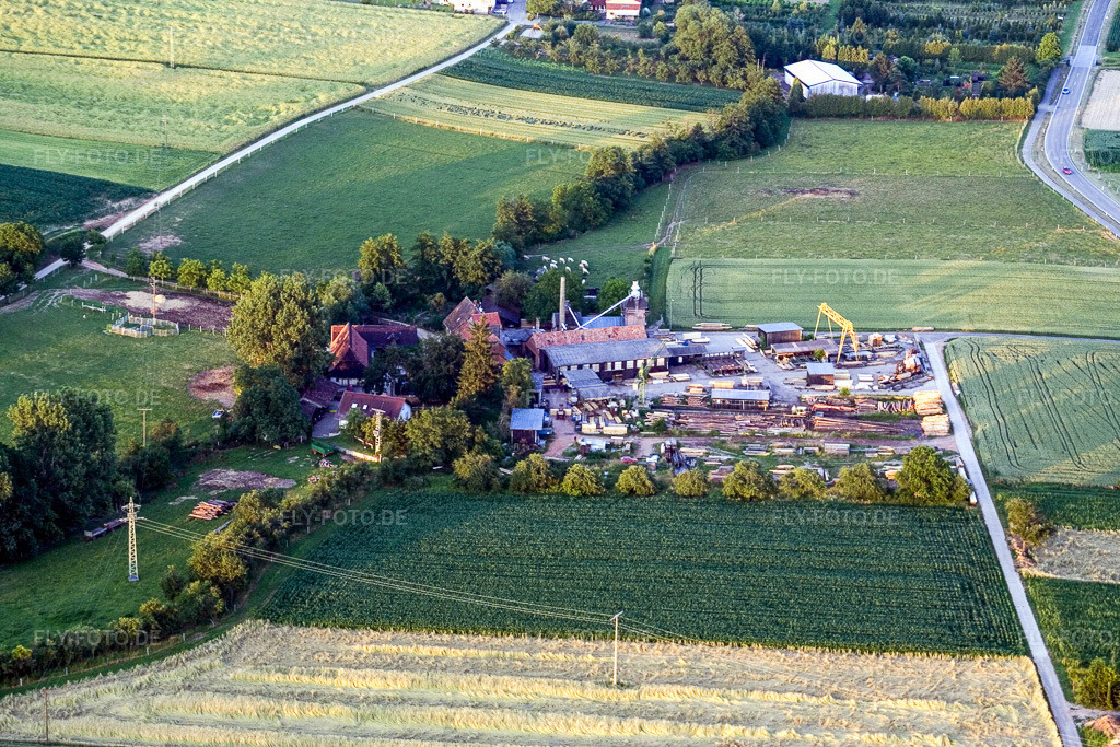 Luftbild: Schaidter Mühle, Holzwerk ORTH im Ortsteil Schaidt in Wörth im Bundesland Rheinland-Pfalz in Deutschland. Foto: IMG_3192.jpg vom 30.06.2006 durch Werner Riehm/FLY-FOTO.de