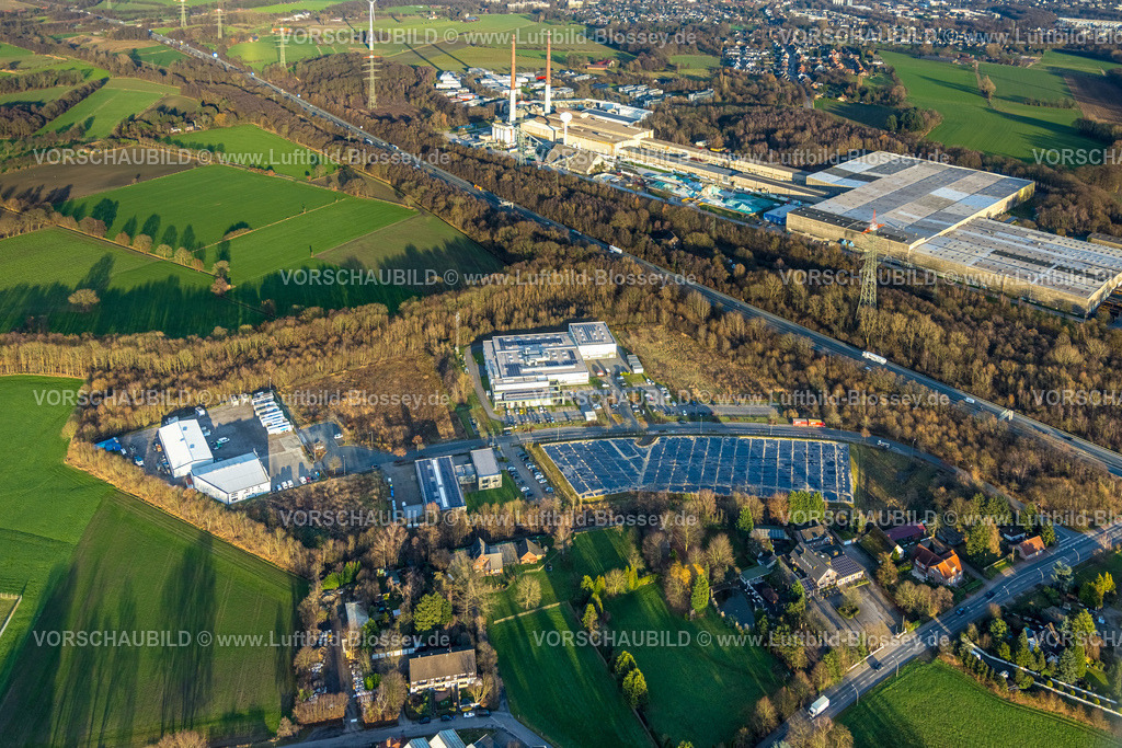 Bottrop251204221Kirchhellen | Luftbild, Gewerbegebiet Heinrich-Hertz-Straße mit Baustelle Brachfläche, Lenord Bauer Werk Automationsunternehmen und DOGA Steuerungstechnik mit Autobahn A31 Anbindung, hinten Pilkington Deutschland AG Glashersteller, Rentfort, Gladbeck, Ruhrgebiet, Nordrhein-Westfalen, Deutschland