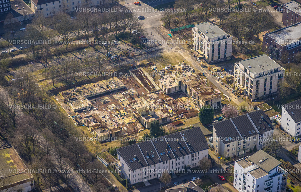 Gelsenkirchen240300224 | Luftbild, Baustelle und Neubau für Mehrfamilienhäuser an der Goldbergstraße, Buer, Gelsenkirchen, Ruhrgebiet, Nordrhein-Westfalen, Deutschland