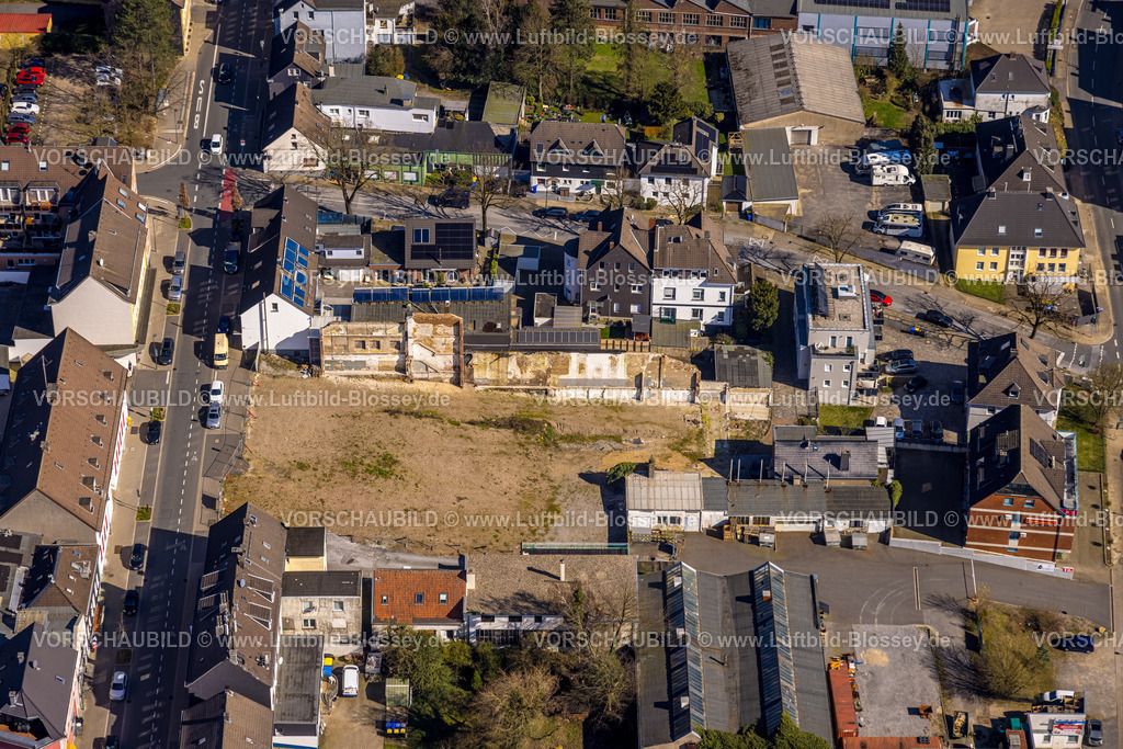 Heiligenhaus240302007 | Luftbild, Baustelle im Wohngebiet an der Hauptstraße, Leubeck, Heiligenhaus, Ruhrgebiet, Nordrhein-Westfalen, Deutschland