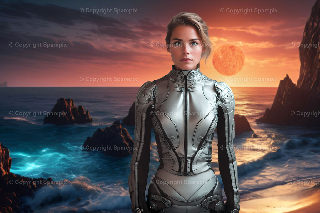 Comp_Spacegirl_Dark_Ocean_Portfolio | AI-Rendering Text to Image + Composing - Realisiert mit Pictrs.com