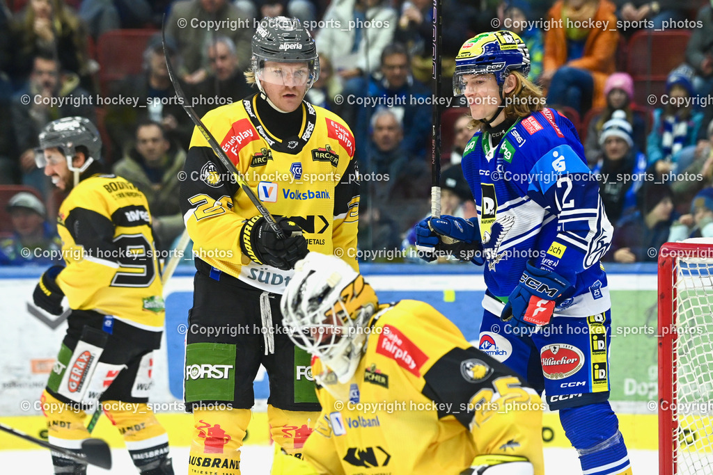 EC IDM Wärmepumpen VSV vs. HC Pustertal | #20 Wesley Jashua Jared HC PUSTERTAL, #25 Bernard Andreas HC PUSTERTAL, #12 Pearson Chase EC VSV, EC IDM Wärmepumpen VSV vs. HC Pustertal, EC IDM Wärmepumpen VSV vs. HC Pustertal am 15.11.2024 in Villach (Stadthalle Villach), Austria, (Photo by Bernd Stefan)