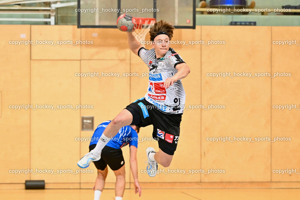 SC Ferlach vs. Schwaz Tirol Handball | #77 PRADER Lukas Schwaz Tirol Handball, SC Ferlach vs. Schwaz Tirol Handball, SC Ferlach vs. Schwaz Tirol Handball am 12.10.2024 in Ferlach (Ballspielhalle Ferlach), Austria, (Photo by Bernd Stefan)