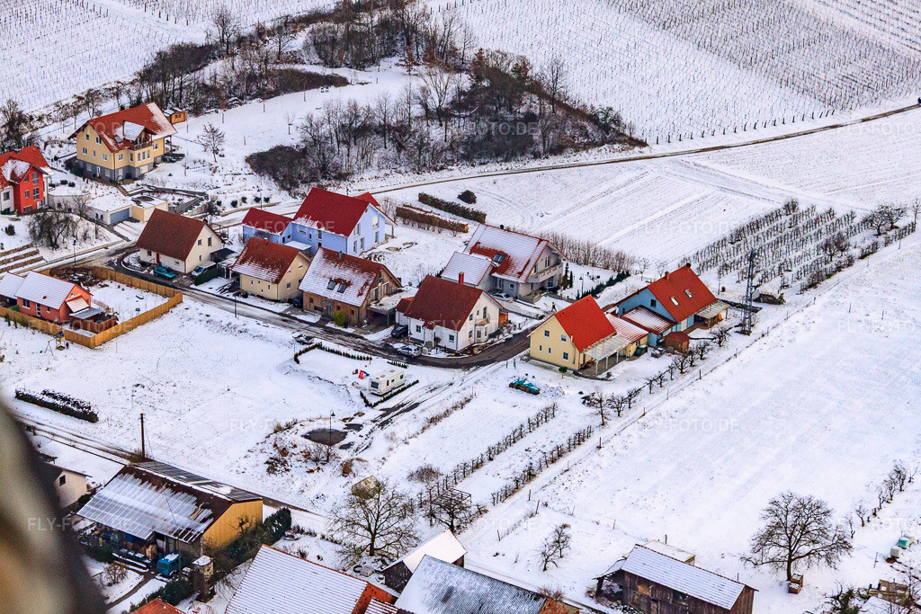 Luftbild: Am Narrenberg bei Schnee in Hergersweiler im Bundesland Rheinland-Pfalz in Deutschland. Foto: IMG_23716.jpg vom 16.01.2010 durch Werner Riehm/FLY-FOTO.de