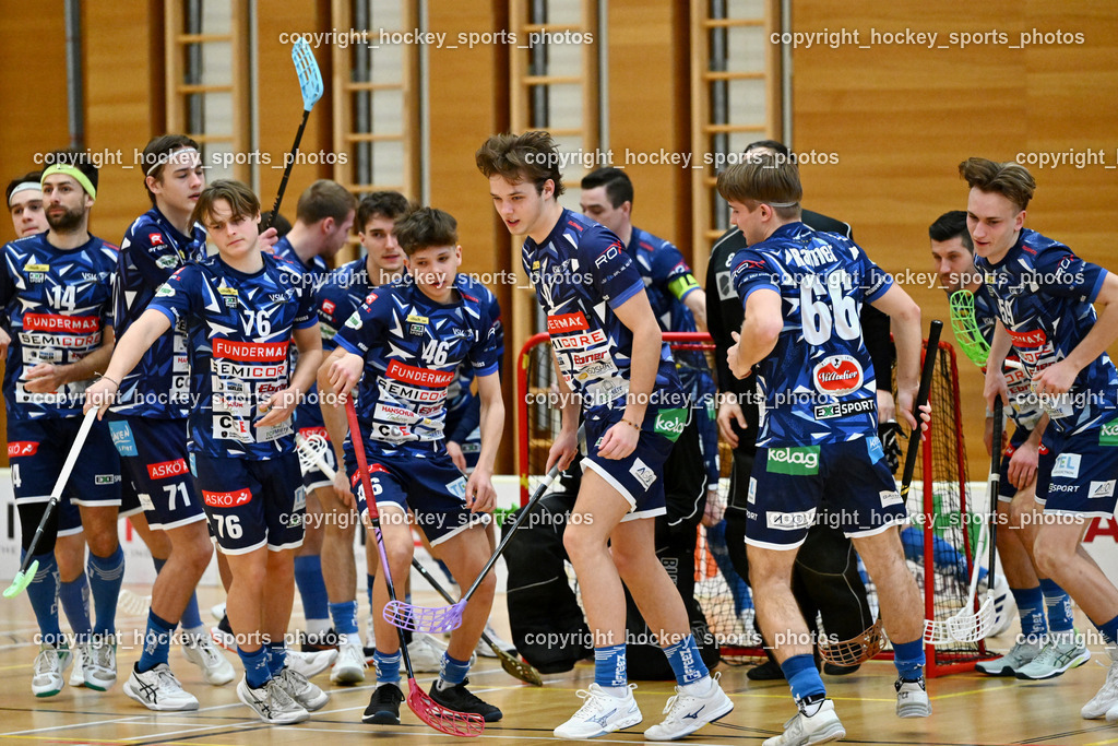 VSV Unihockey  vs. FBK Loka  | VSV Unihockey Mannschaft, VSV Unihockey  vs. FBK Loka , VSV Unihockey  vs. FBK Loka  am 25.01.2026 in Villach (Ballspielhalle St. Martin), Austria, (Photo by Bernd Stefan)