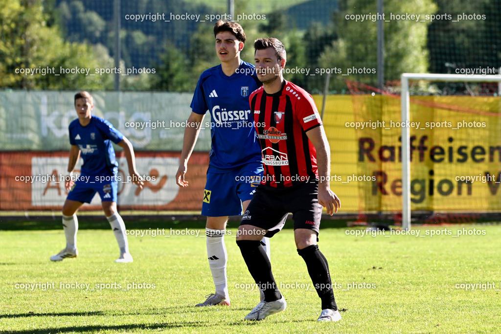 ATUS Nötsch vs. Thal Assling | #10 Andreas Orter ATUS Nötsch, #75 Domenico Calcagnile Thal Assling, ATUS Nötsch vs. Thal Assling, ATUS Nötsch vs. Thal Assling am 31.08.2025 in Nötsch (Dobratsch Arena), Austria, (Photo by Bernd Stefan)