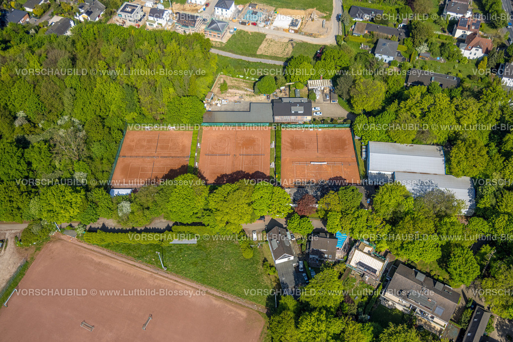 Hagen240504266 | Luftbild, Tennisplätze Hagener Tennisclub Blau-Gold e.V., Sportplatz Lohestraße, Emst, Hagen, Ruhrgebiet, Nordrhein-Westfalen, Deutschland