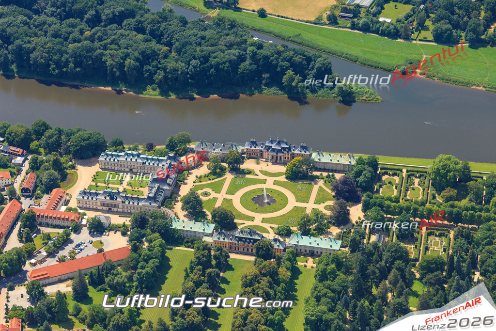Luftbild von  Pillnitz - Luftaufnahme wurde 2016 von https://frankenair.de mittels Flugzeug (keine Drohne) erstellt - die Geschenkidee