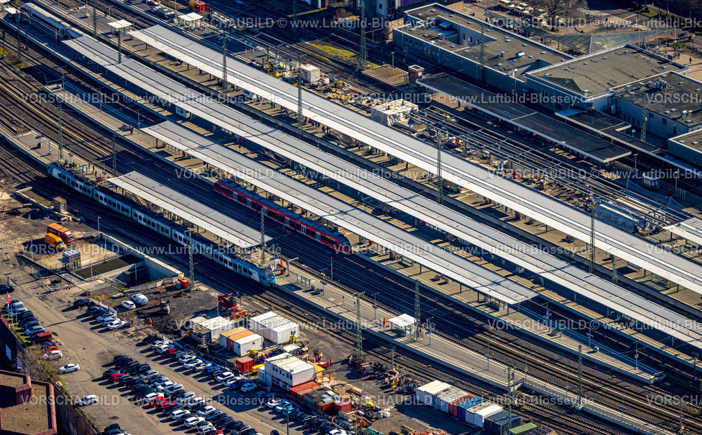 Dortmund230200277 | Luftbild, Dortmund Hbf mit Baustelle am Bahnsteig, City, Dortmund, Ruhrgebiet, Nordrhein-Westfalen, Deutschland