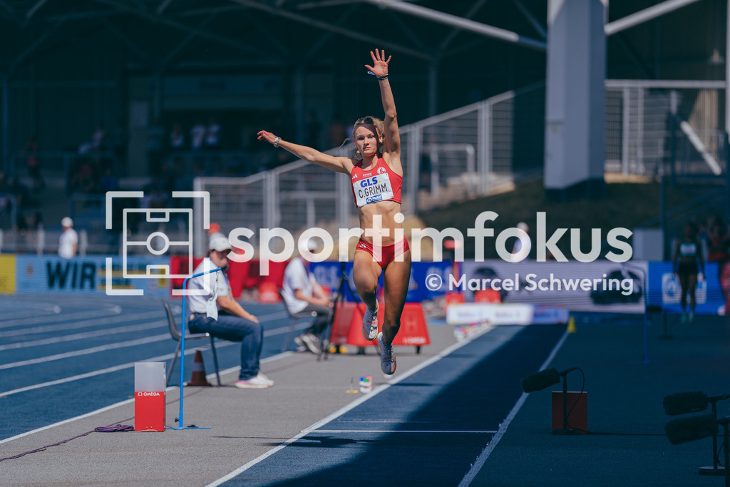 Deutsche Meisterschaften der Frauen und Männer 2026 | Charlotte Grimm, SV Eintracht Nordhorn, Dreisprung, Deutsche Meisterschaften der Frauen und Männer 2026, Lohrheidestadion Bochum-Wattenscheid, 25.07.2026. Foto: Marcel Schwering / sportimfokus - Realisiert mit Pictrs.com