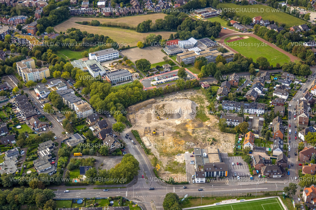 Dorsten230906233 | Luftbild, Baustelle Olymp Sportpark Sportanlagen, Jahnplatz, Agathaschule und St. Ursula Realschule, Hardt, Dorsten, Ruhrgebiet, Nordrhein-Westfalen, Deutschland
