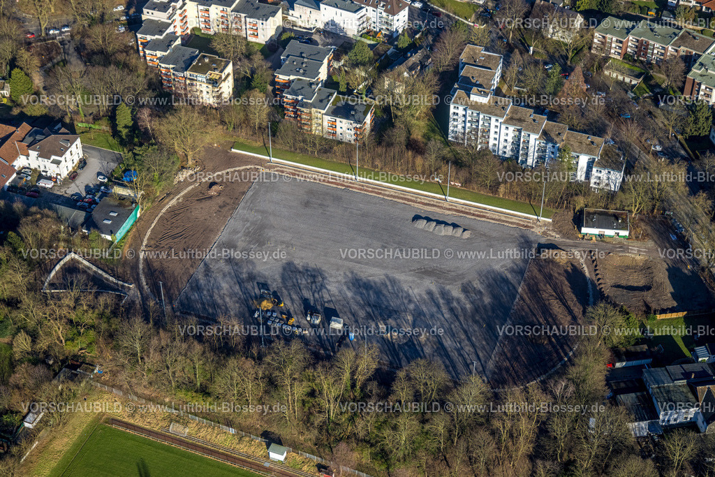 Bochum240103408 | Luftbild, Fußballplatz Heinrich-Gustav-Straße Sportplatz WSV Bochum 06 e.V., Baustelle für Kunstrasen, Werne, Bochum, Ruhrgebiet, Nordrhein-Westfalen, Deutschland