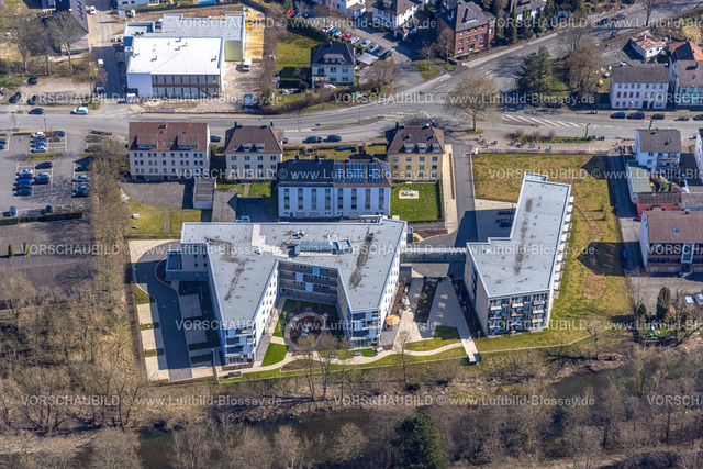 HB-Arnsberg220302028 | Luftbild, Neubau Seniorenresidenz Ruhrblick in der Clemens-August-Straße in Arnsberg, Sauerland, Nordrhein-Westfalen, Deutschland