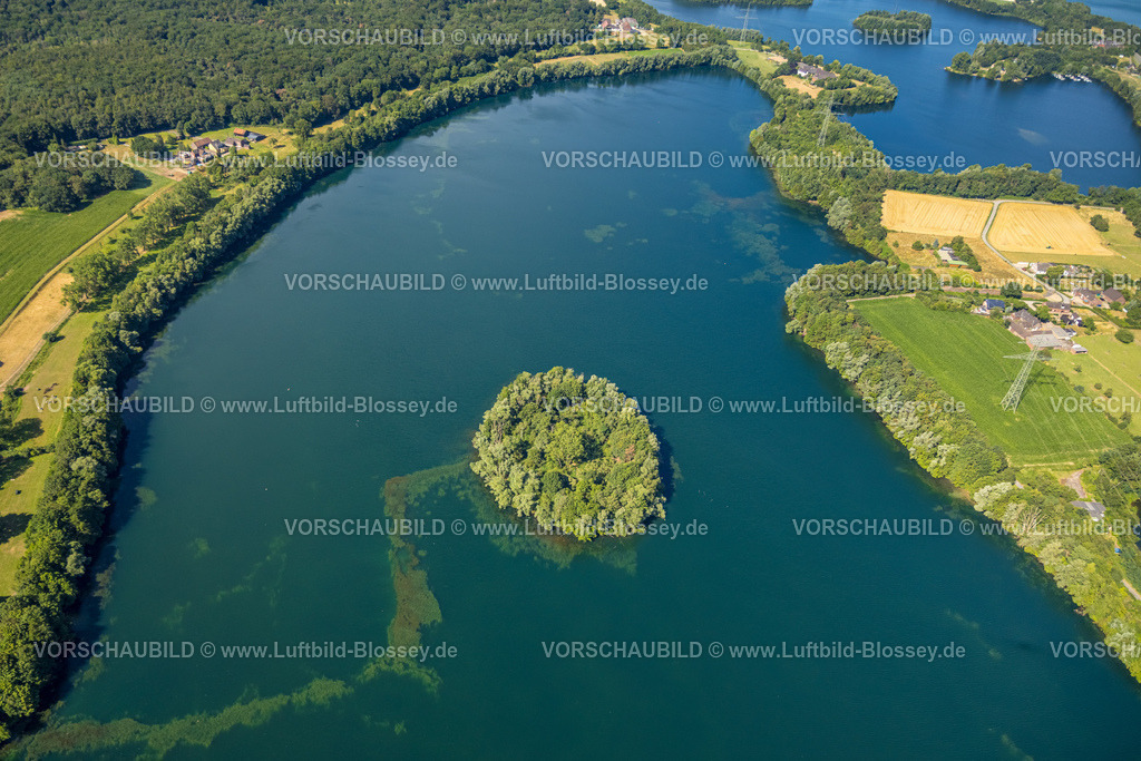 Duisburg230706854 | Luftbild, Lohheidesee, Insel im See, Baerl, Duisburg, Ruhrgebiet, Nordrhein-Westfalen, Deutschland