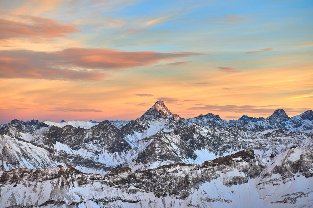 CS-151212-0376-1 | Blick auf den Hochvogel im Abendlicht