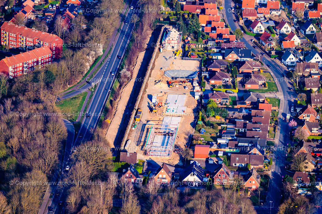 Stade_Neubaugebiet_Bronzeschmiede_ELS_9436280325 | STADE 28.03.2025 Baustelle mit Erschließungs-, Grundierungs- , Erd- und Aufschüttungsarbeiten " Bronzeschmiede " in Stade im Bundesland Niedersachsen, Deutschland. // Construction site with development, foundation, earth and landfill works " Bronzeschmiede " in Stade in the state Lower Saxony, Germany. Foto: Martin Elsen