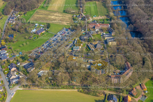 Hamminkeln240311677 | Luftbild, Akademie Klausenhof Weiterbildungszentrum, Parkplätze, Dingden, Hamminkeln, Nordrhein-Westfalen, Deutschland