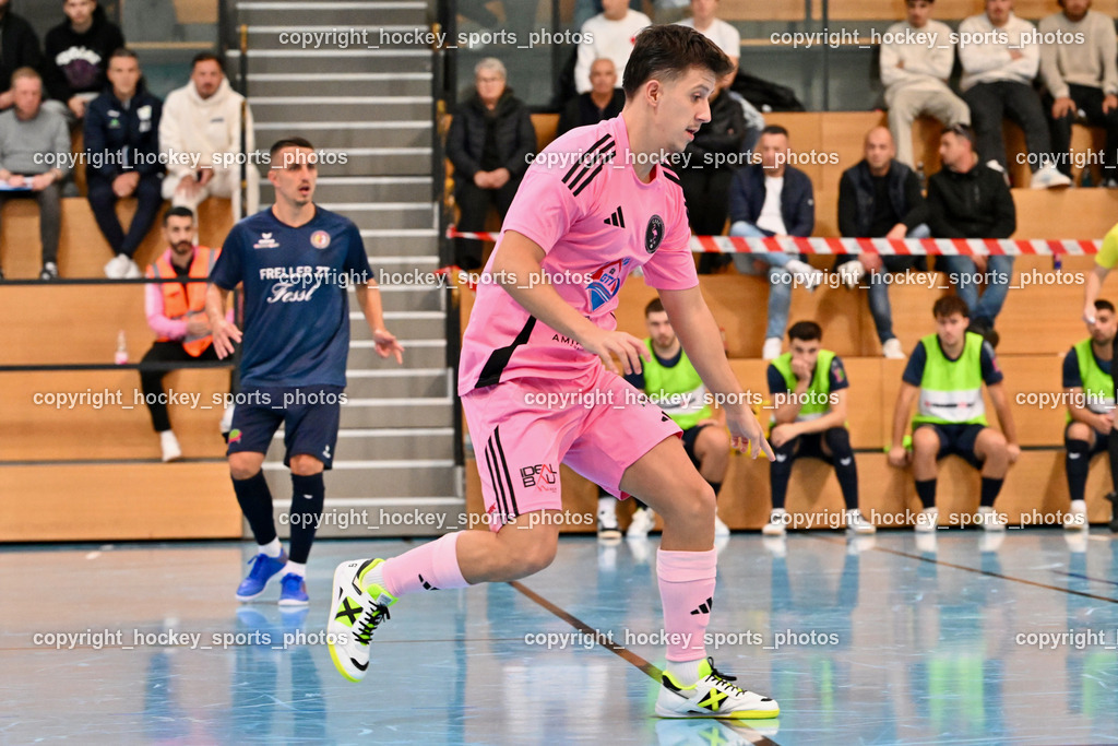 Carinthia Flamengo Futsal Club vs. LPSV-K | #17 Hasan Kupinic Carinthia Flamengo, Carinthia Flamengo Futsal Club vs. LPSV-K, Carinthia Flamengo Futsal Club vs. LPSV-K am 03.11.2024 in Klagenfurt (Ballspielhalle Viktring), Austria, (Photo by Bernd Stefan)