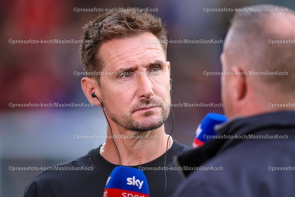 PRM22082501007 | 22.08.2025, Fußball, Preußen Münster - 1. FC Nürnberg, 2. Fußball Bundesliga,  Preußenstadion, Saison 2025 2026: Cheftrainer Miroslav Klose (1FC Nuernberg #hc)  DFB regulations prohibit any use of photographs as image sequences and or quasi-video.