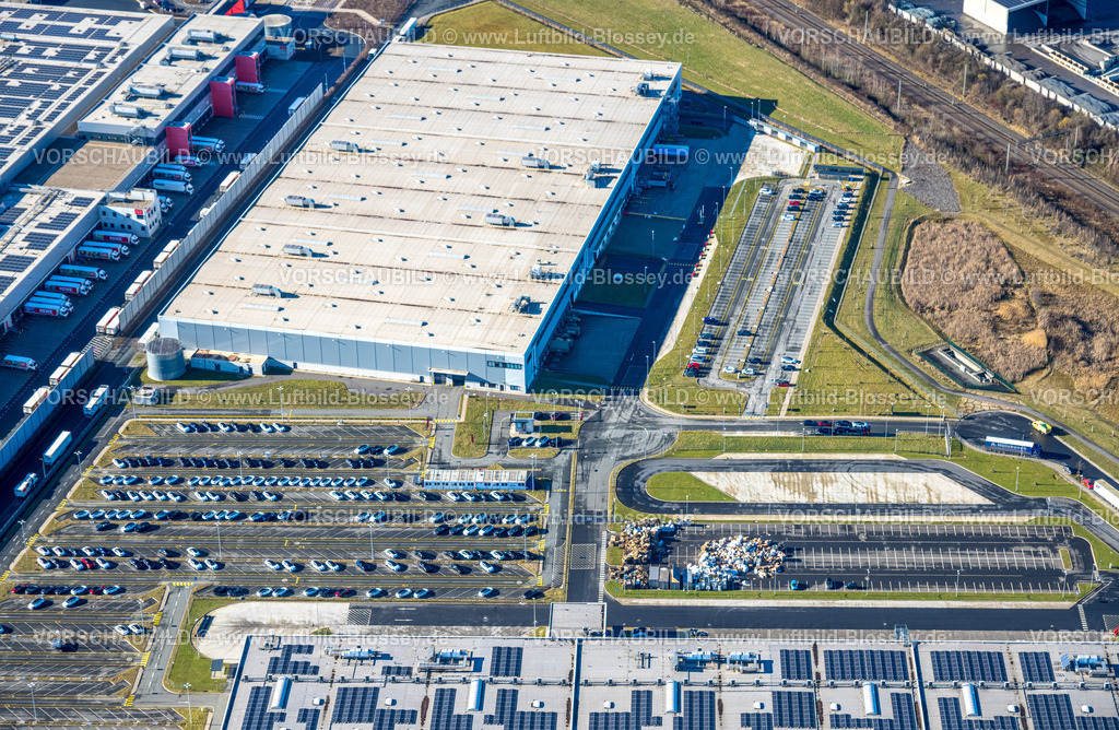 Dortmund260200139 | Luftbild, Gewerbegebiet mit Tesla Delivery Hub Dortmund Innenstadt-Nord, Kaiserstuhlstraße, Borsigplatz, Dortmund, Ruhrgebiet, Nordrhein-Westfalen, Deutschland
