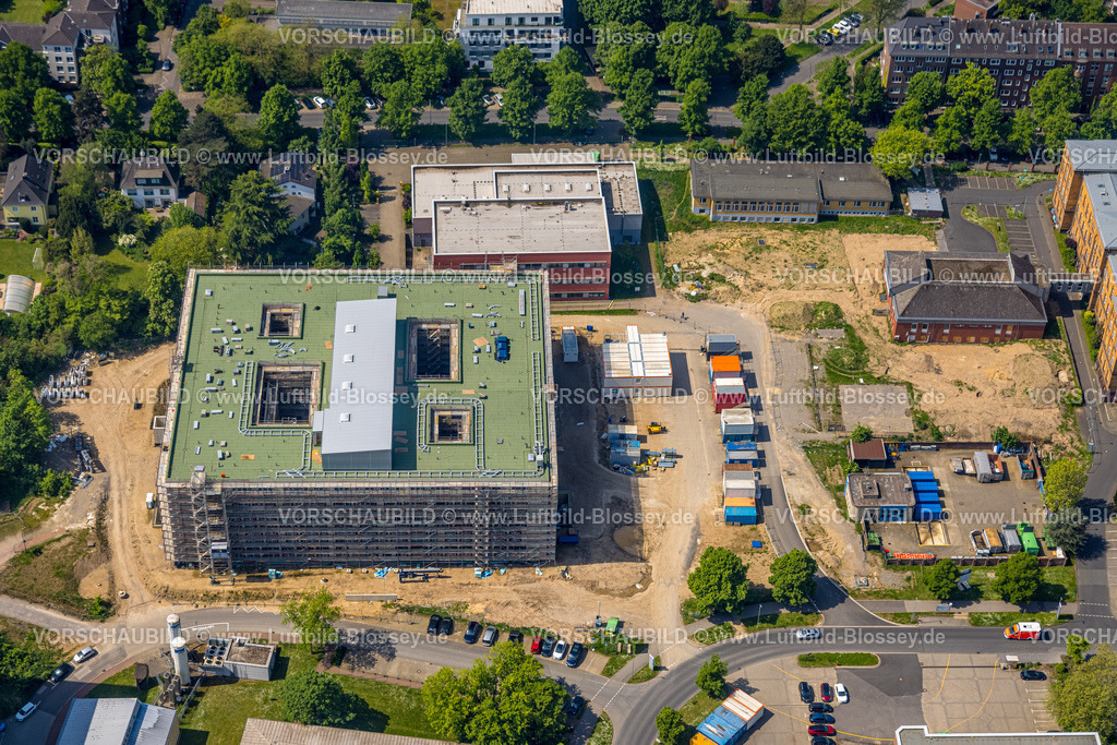 Duesseldorf240501280 | Luftbild, Universitätsklinikum Düsseldorf (UKD), Baustelle mit Neubau Klinik West, Bilk, Düsseldorf, Rheinland, Nordrhein-Westfalen, Deutschland