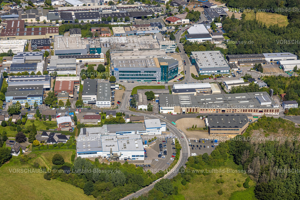 Ennepetal230801489 | Luftbild, Gewerbegebiet Königsfelder Straße, Oelkinghausen, Ennepetal, Ruhrgebiet, Nordrhein-Westfalen, Deutschland