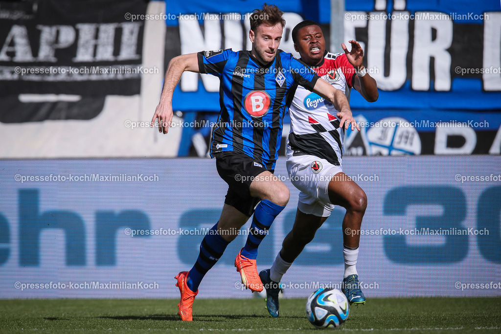 Koe3Liga09032401030 | 09.03.2024, Köln, Fußball, bwin 3. Liga Herren, Sportpark Höhenberg, 29. Spieltag, Saison 2023 2024, FC Viktoria Köln – SV Waldhof Mannheim: Lukas Klünter (Waldhof Mannheim) gegen Sidny Lopes Cabral (Viktoria Köln).
DFB regulations prohibit any use of photographs as image sequences and or quasi-video.