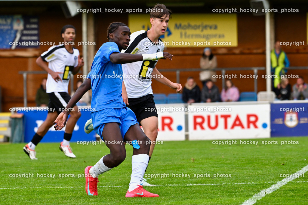 SAK vs. SV Spittal Drau 1921 | #8 Issa Diakite SAK, #10 Moritz Müller SV Spittal, SAK vs. SV Spittal Drau 1921, SAK vs. SV Spittal Drau 1921 am 23.05.2025 in Klagenfurt (Sportpark Welzenegg), Austria, (Photo by Bernd Stefan)