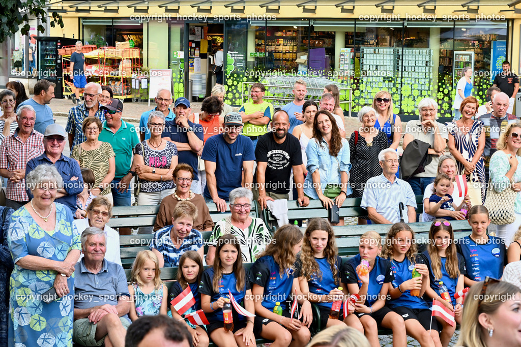 Empfang Heiko Gigler in Gmünd | Besucher Empfang Heiko Gigler, Empfang Heiko Gigler in Gmünd, Empfang Heiko Gigler in Gmünd am 14.08.2024 in Gmünd (Hauptplatz Gmünd), Austria, (Photo by Bernd Stefan)