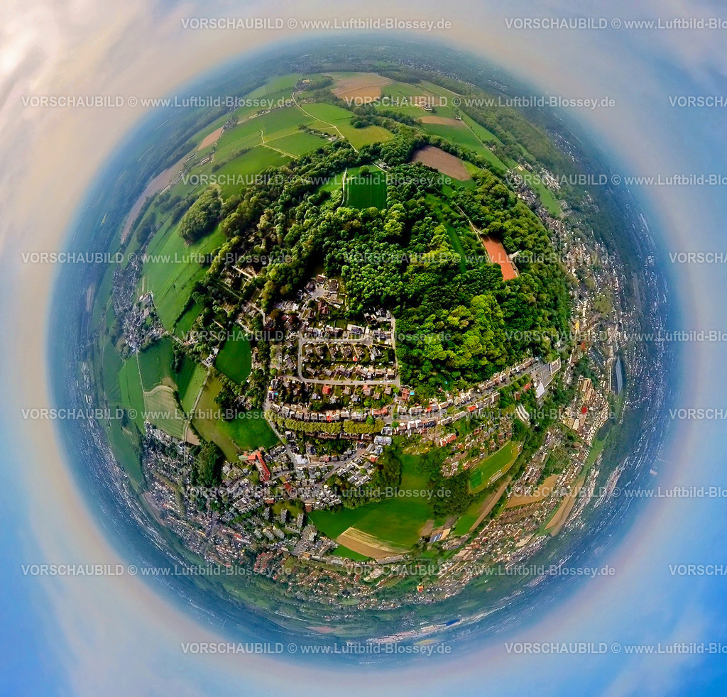 Herne240590013Sodingen | Luftbild, Ortsansicht Sodingen, Volkspark und Sportplatz Am Volkspark, Wohngebiet Mont-Cenis-Straße, Erdkugel, Fisheye Aufnahme, Fischaugen Aufnahme, 360 Grad Aufnahme, tiny world, little planet, fisheye Bild, Börnig, Herne, Nordrhein-Westfalen, Deutschland