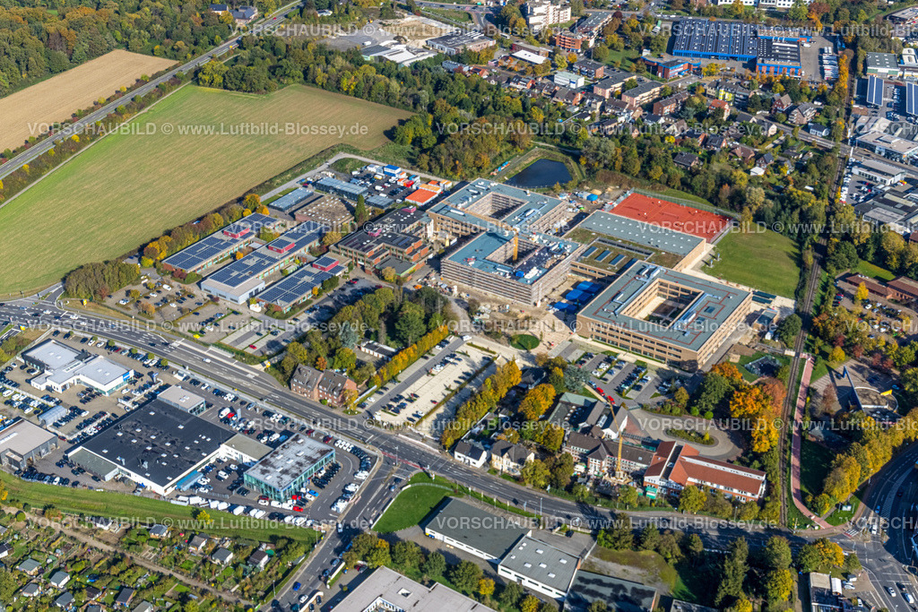 Moers221003774 | Luftbild, Baustelle Berufsbildungs-Campus Moers, Berufskolleg für Technik, Moers, Moers, Ruhrgebiet, Nordrhein-Westfalen, Deutschland