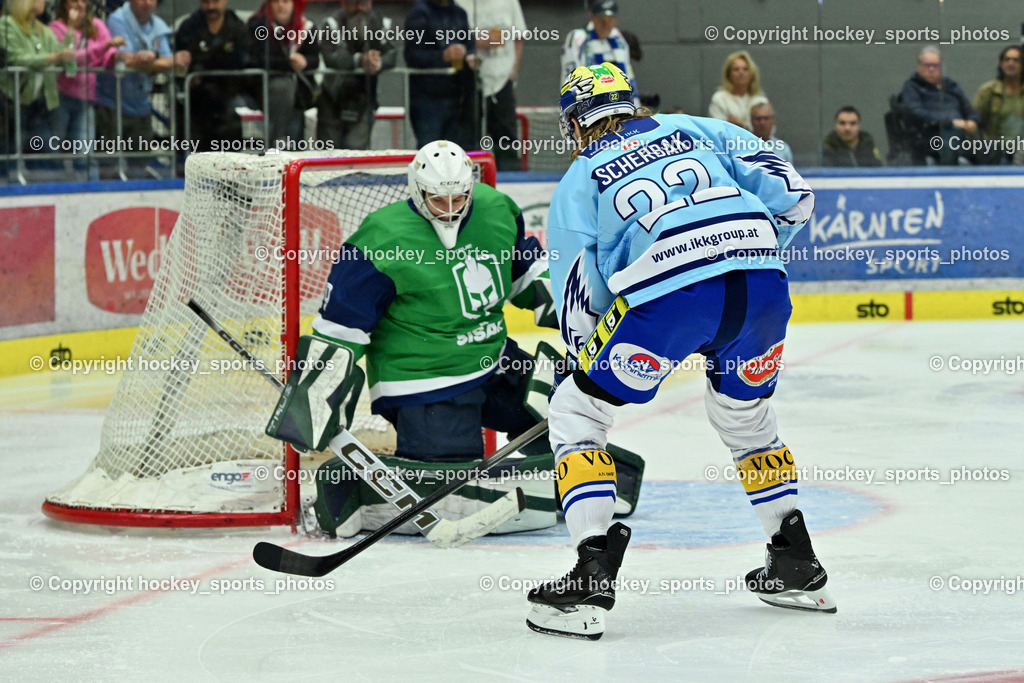 EC iDM Wärmepumpen VSV vs. KHL Sisak | #22 Nikita Scherbak EC VSV, EC iDM Wärmepumpen VSV vs. KHL Sisak, EC iDM Wärmepumpen VSV vs. KHL Sisak am 02.09.2025 in Villach (Stadthalle Villach), Austria, (Photo by Bernd Stefan)