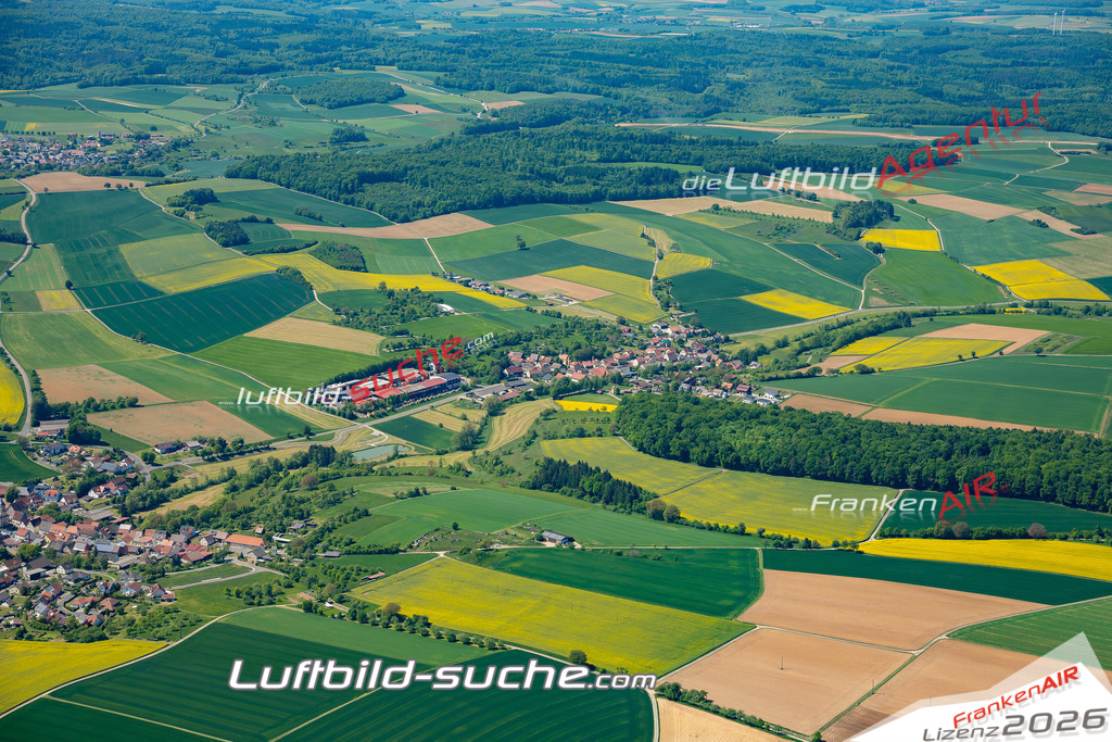 Luftaufnahme  Ballenberg  Ravenstein Das Luftbild wurde 2025 vom UL-Flugzeug heraus erstellt ( keine Drohne ) - Hochauflösende Luftaufnahme -Nicht vergleichbar mit Google Maps oder Satelittenbilder- Die Geschenkidee !Mit Lizenz und Bildrechte bestellbar