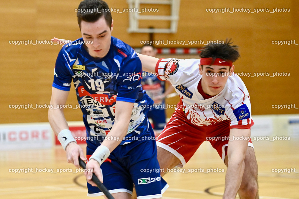 VSV Unihockey vs. KAC Floorball 4.2.2023 | #19 Philipp Seiser, #9 Leon Lekas