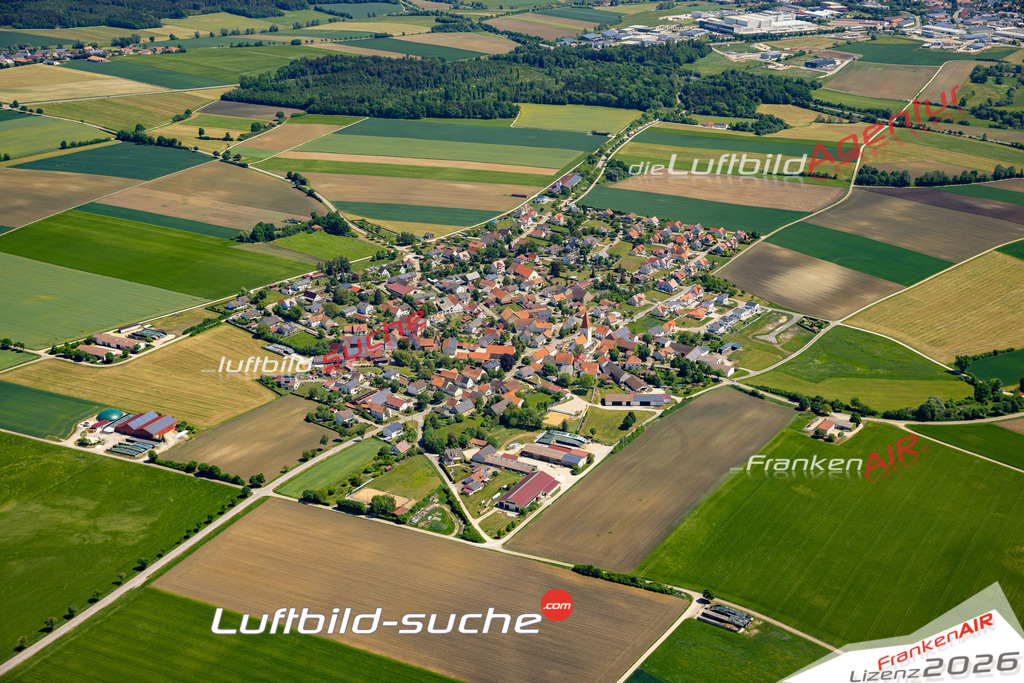 Die Luftaufnahme Flotzheim - Monheim wurde 2022 vom Flugzeug aus (keine Drohne) erstellt. Hohe Auflösung -für große Poster und Wandbilder geeignet - Garantiert!