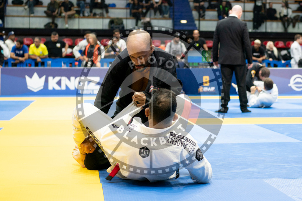 20240124PBB02336 | Fighters compete during the second day of the IBJJF European Championship in Paris, France, on January 24, 2024.