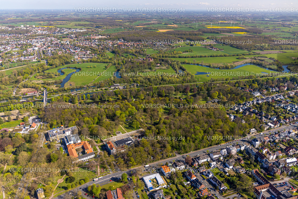 Hamm230400115 | Luftbild, Kurhaus Bad Hamm, Kurpark, Lippeaue, Uentrop, Hamm, Ruhrgebiet, Nordrhein-Westfalen, Deutschland