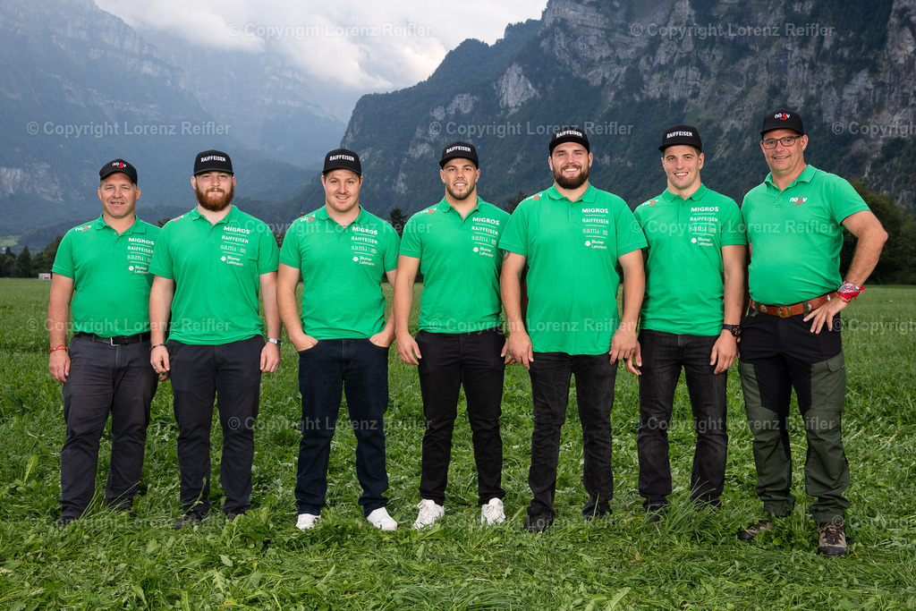 Schwingen -  ESAF Team NOSV 2025 | Mollis, 22.8.25, Schwingen - ESAF Team NOSV.Schwingerverband Rapperswil und Umgebung mit Betreuer